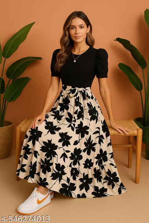 Noir Flora Dress