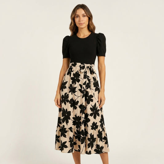 Noir Flora Dress